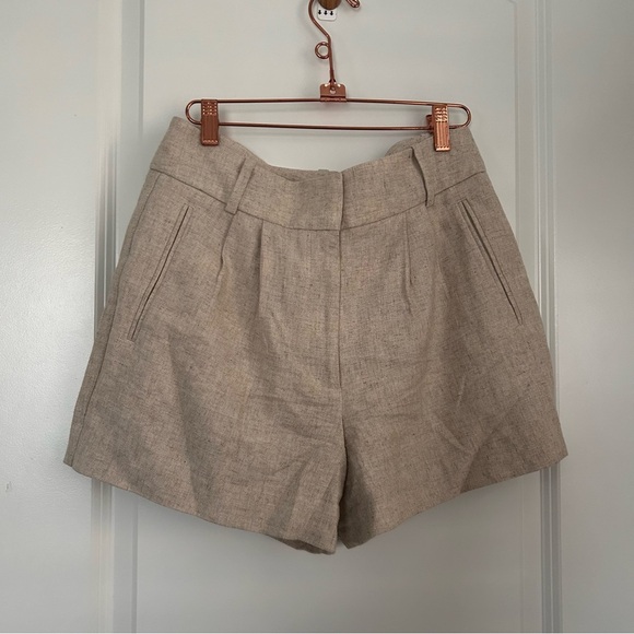 Reiss Tan High Waist Shorts with Tailored Fit - Picture 4 of 10